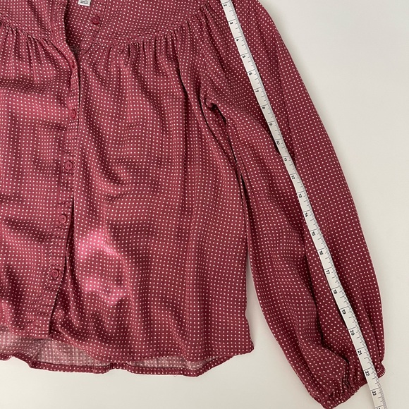 Polka dot blouse with peasant sleeves - Picture 5 of 10